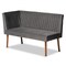 Baxton Studio Dining Nook, 52.4 W, 32.1 H, Wood, Grey/Walnut Brown 214-11960-ZORO - alternate 3